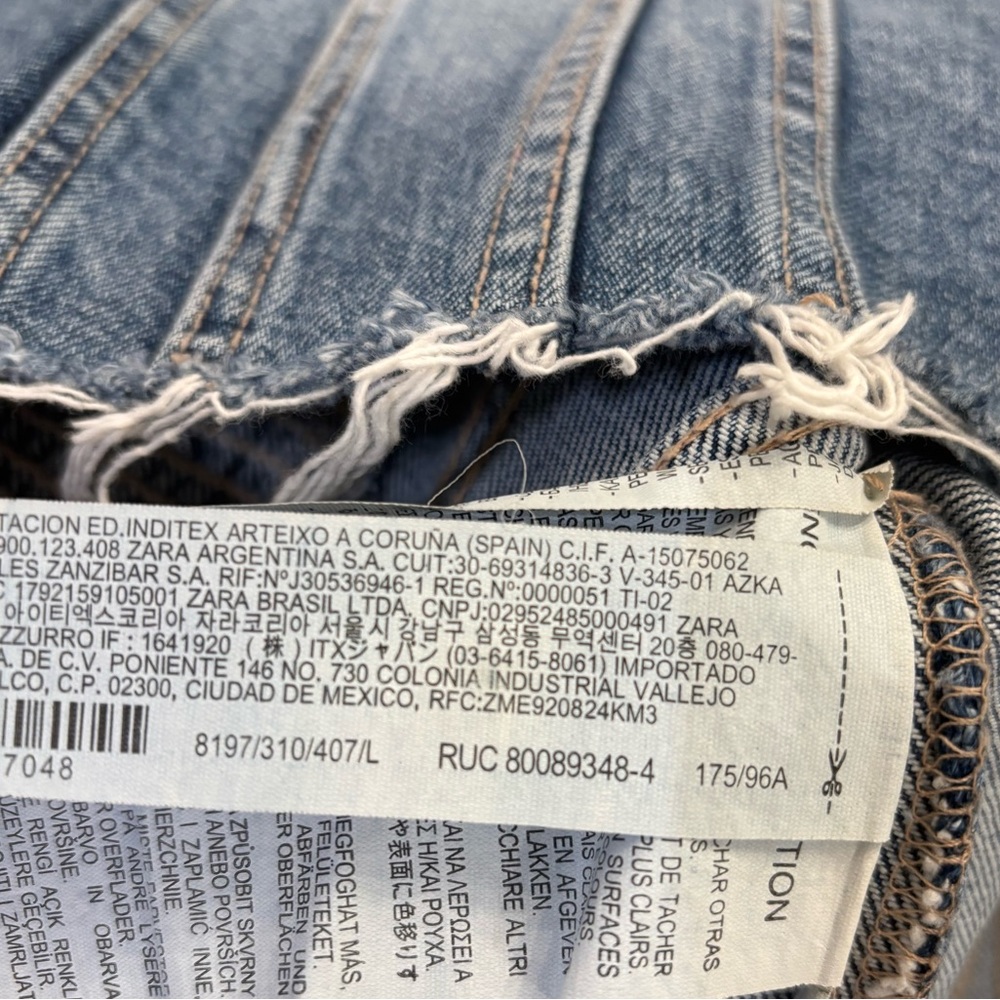 ZARA Corset Style Denim Top Size L - Picture 13 of 13